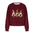 thumbnail image 4 of EGNMCR Chandail en Molleton de Noël Mode Femme Ample Imprimé de Noël Manches Col Rond Pull, 4 of 4