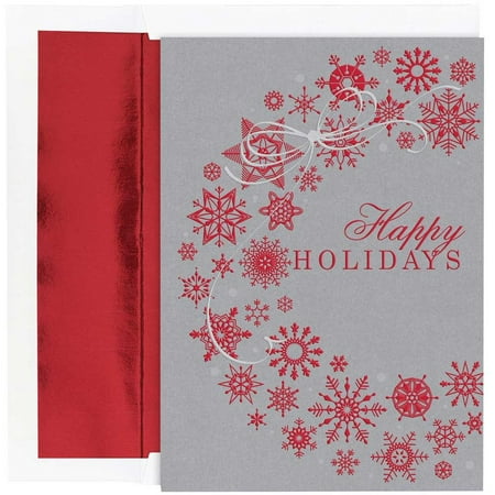 jam paper christmas card set snowflake wreath christmas cards 16
