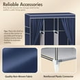 thumbnail image 6 of Portable Closet Organizer with Cover, Non-woven Fabric Clothing Rack Shelf, Dustproof Wardrobe Closet Storage, Navy Blue, 6 of 11
