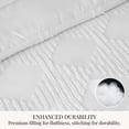 thumbnail image 2 of U by Bedsure Full Comforter Set, 7 Pieces White Boho Farmhouse Shabby Chic Embroidery Bedding Sets, Geometric Pattern Bed in a Bag with Reversible Comforter, Sheets, Pillowcases & Shams, 2 of 7