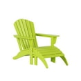 thumbnail image 5 of Westin Outdoor 4-Piece Adirondack Patio Chairs with Ottoman Footrest Set, Lime Green, 5 of 8
