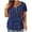 Dark Blue womens tops summer, variant on USSUMA Womens Tops Dressy Casual Summer Women's Plus Size Summer Blouses Henley V Neck Button Up Tunic Tops Ruffle Flowy Short Sleeve Tie Dye T Shirts