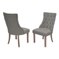 thumbnail image 7 of Walnut Wood 7pc Dining Set with Extendable Table and Gray Linen Chairs, 7 of 7