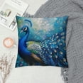 thumbnail image 2 of Orinice Peacock Graphic Decorative Cushion Throw Pillow Cover for Home Couch Living Room Sofa Aesthetic Decor Pillowcase 1PC 18x18in, 2 of 5
