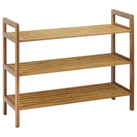 3-Tier Bamboo Shoe Rack, Natural
