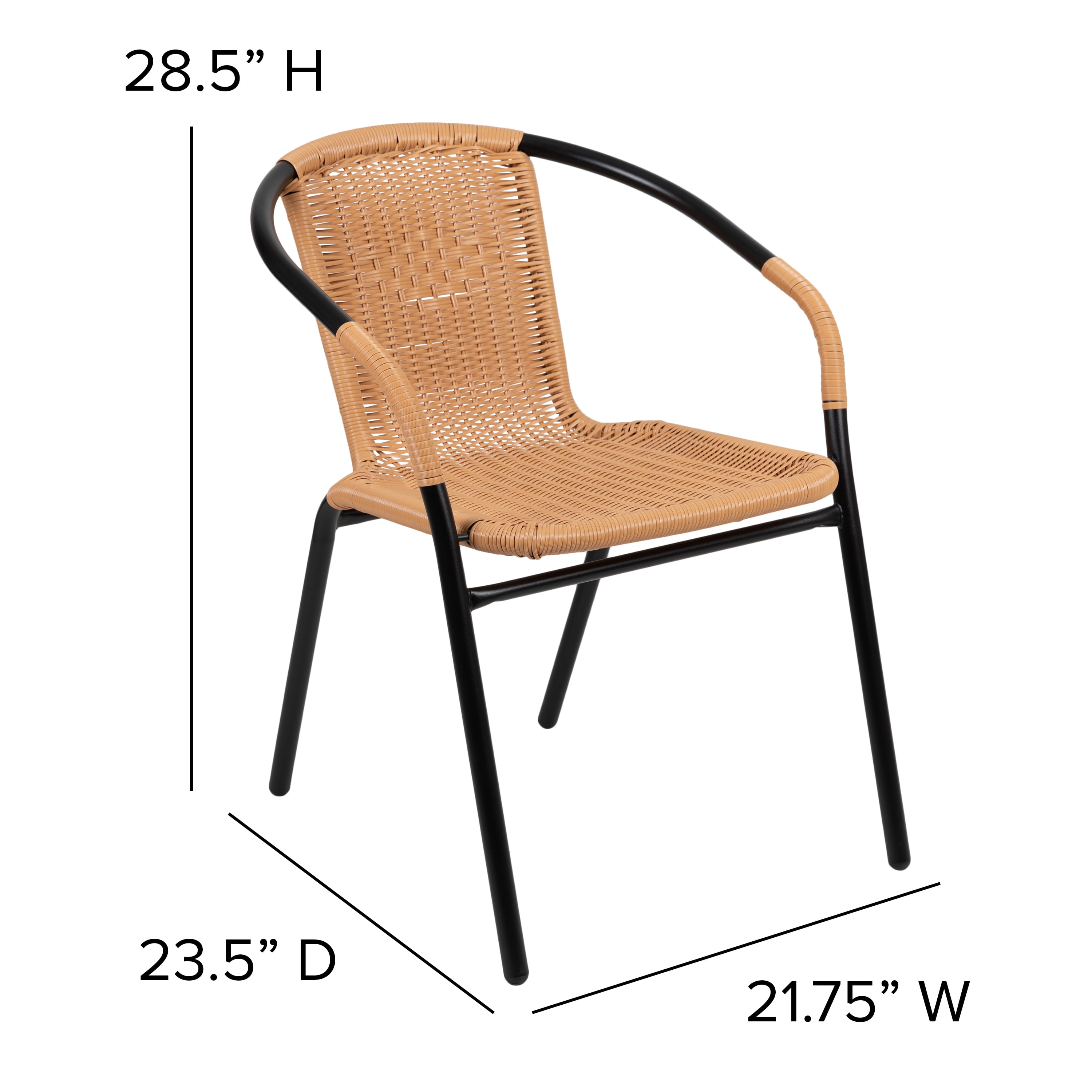 pineville rattan patio dining chair
