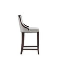 thumbnail image 6 of Manhattan Comfort Emperor 27" Faux Leather Counter Stool in Gray (Set of 3), 6 of 10