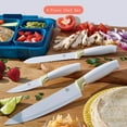 thumbnail image 3 of Beautiful 3-Piece Soft Grip Stainless Steel Chef Knife Set White and Gold by Drew Barrymore, 3 of 13