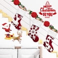 thumbnail image 4 of Happy Date Knit Christmas Stockings Large Cable Xmas Stockings Classic Chunky Hand Stockings, 4 of 9