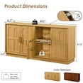 thumbnail image 2 of Rumiiro Modern 67'' Sideboard Buffet Cabinet with Storage, 4 Arched Doors, 2 Adjustable Shelves, Wood, 2 of 8