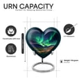 thumbnail image 2 of Yatskia Telescope Northern Lights Urns for Human Ashes Adult Female, Mini Memorial Keepsake Urn for Ashes Adult Male, Burial Urns for Human Ash , (Heart Pack of 1, 3 Inch), 2 of 8