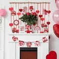 thumbnail image 5 of PRETXORVE Home Decor, Room Decor, 24Pcs Valentine's Day Decorations indoor and Outdoor and Red Decorations Wooden Hollow Heart-Shaped Decorations with Rope, 5 of 7