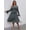 Blue, variant on U.Vomade Elegant Fashion Plus Size V Neck Long Sleeve Floral Print Casual Casual Floral Long Dress High Waist Dress