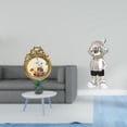 thumbnail image 2 of Marco de fotos redondo pequeño de estilo vintage dorado. Figura decorativa de una estatua de de resina ornamentada. Ideal para regalar o de, 2 of 8