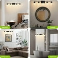 thumbnail image 6 of Bathroom Vanity Light Fixtures 5-Lights Black Bathroom Light Over Mirror with Clear Glass Shade Vanity Lights for Bathroom, 6 of 6