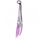 thumbnail image 2 of Extensiones de cabello con trenzas de colores con bandas de goma Postizos sintéticos trenzados de arco iris Accesorios para el cabello con cola de caballo (5 piezas), 2 of 5