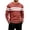 556#Red, variant on Men's Sweaters Striped Crew Neck Long Sleeve Loose Fit Soft Cozy Lightweight Pullover Sweater Tops