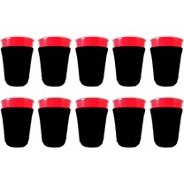 Blank Neoprene Party Cup Coolie (10 Pack, Black)