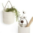 thumbnail image 6 of 2pack Jute Rope Hanging Basket - Woven Fern Wall Hanging Storage Basket Flower Plants, Jute Woven Basket Key Storage Basket, 6 of 9