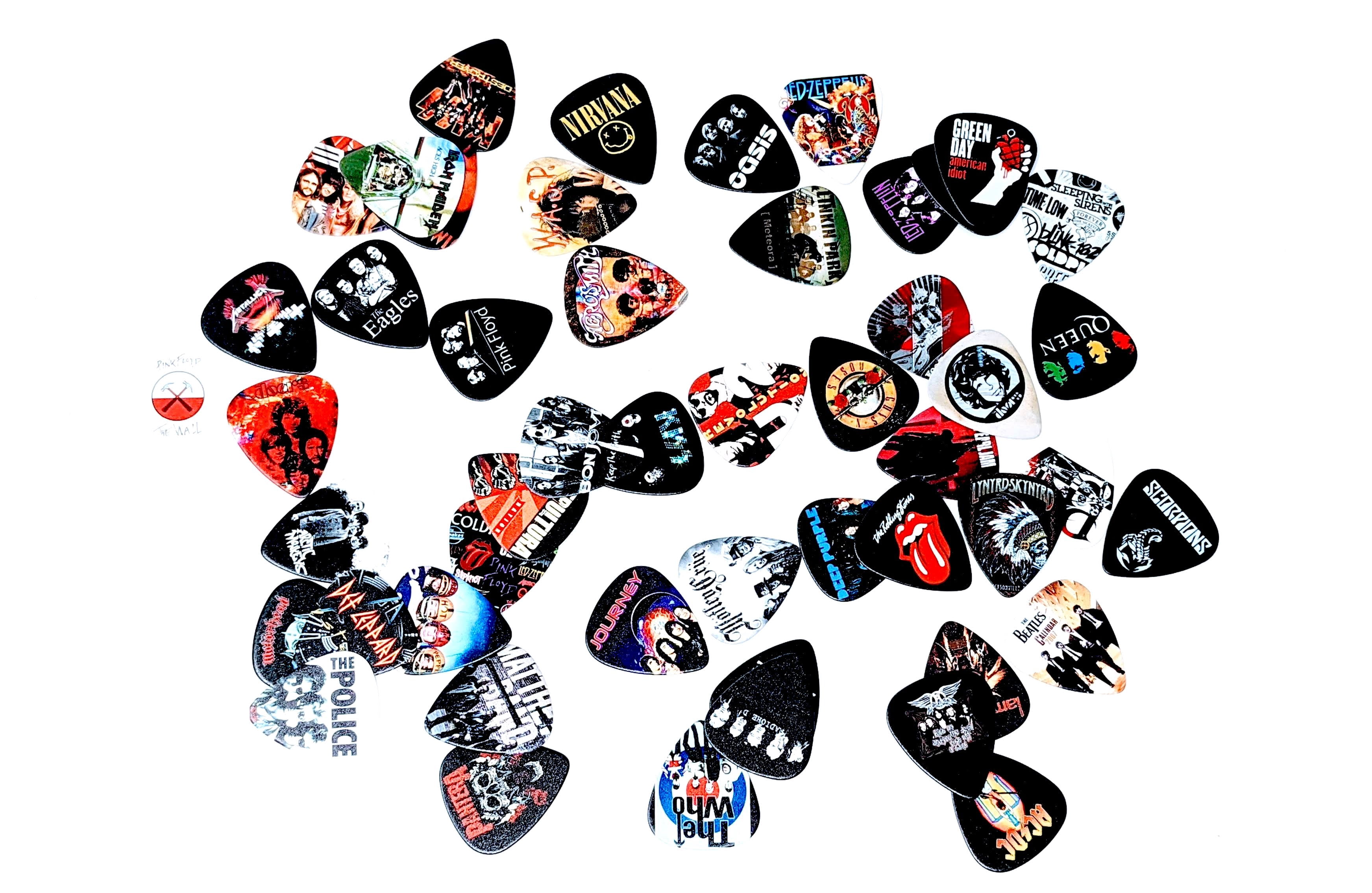 Legendary Bands Guitar Picks - [Limited Grand Edition-Standard] - 50 popular band picks in a packet