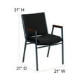 thumbnail image 5 of Flash Furniture HERCULES Series Heavy Duty Black Dot Fabric Stack Chair with Arms, 5 of 11