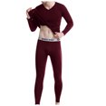 thumbnail image 1 of Men's Thermal Underwear Set Stretch Slim Fit Reversible Base Layer for Cold Weather Comfort and Warmth, 1 of 4