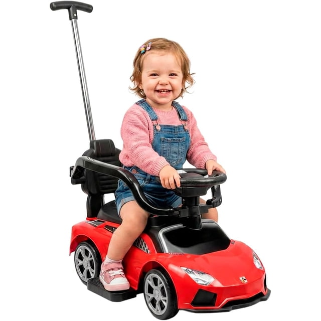 Carro Montable Con Bastón Mini Infantil Con Luz Para Niños