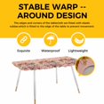 thumbnail image 4 of Pink Gingerbread Christmas Table Cloths for 8 Foot Rectangle Tables, Xmas Tree Gift House Star Patio Waterproof Elastic Fitted Tablecloths, Washable Rectangular Table Cover for Camping, 4 of 8