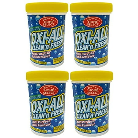 Set of 4 Home Select 14OZ Oxi-All Clean'n Fresh Multi Purpose Stain Remover! Color Safe - Eliminates Tough Stains - Laundry, Carpets, and Grease and