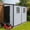 Black+Gray, variant on 4x8 FT Lean to Shed with Floor, Resin Storage Shed & Outdoor Storage Clearance with 2 Windows, Backyard Storage Sheds for Garden, Patio, Backyard, (Black+Grey)