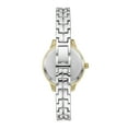 thumbnail image 4 of Time & Tru Women's Wristwatch: Gold Round Case, Silver Sunray Dial, Two Tone Half Bangle with Silver Link Bracelet (FMDOTT106), 4 of 4