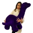 thumbnail image 4 of American Made Giant Stuffed Purple Dinosaur Soft Plush Brontosaurus 48 inches wide 30 inches tall Made in the USA, 4 of 7