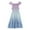 Light Blue, variant on Girls Gradient Summer Dresses Cute Double Layer Ruffle Sleeve Smocked Flowy Dress 4 16 Years Kids Girls