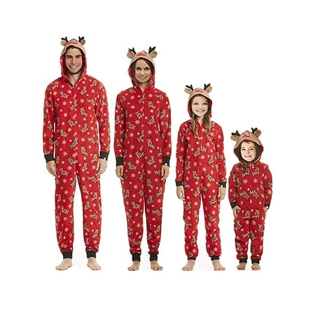 

Huakaishijie Family Christmas Pajamas Onsesie Parent-Child Long Sleeve Nightwear Sleepsuit Loungewear