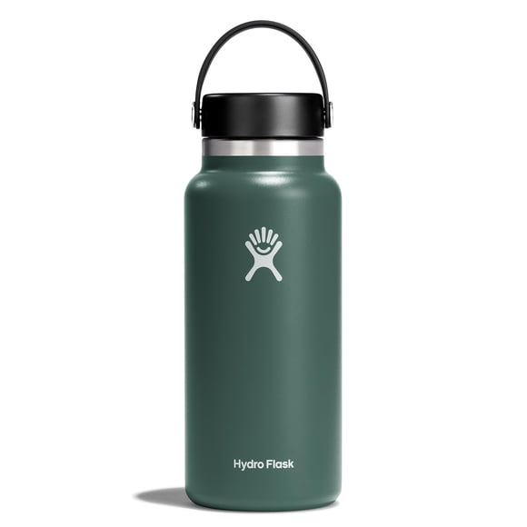 Botella Hydro Flask de 946 ml de ancho con tapa flexible, 24 horas, color abeto frío
