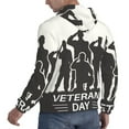 thumbnail image 6 of Honeii Veterans Day Pattern Mens Hoodies Men's Loose Sleeve Sweatshirt,Pullover Hooded Sweatshirt for Men,Essentials Hoodie-X-Large, 6 of 7