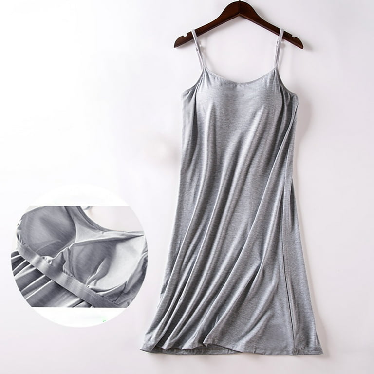 Ladies Cozy Homewear Nightgown For Women Lingerie Satin Chemise Lingerie  Nightie Slips Sleep Dress Slips Sleepwear
