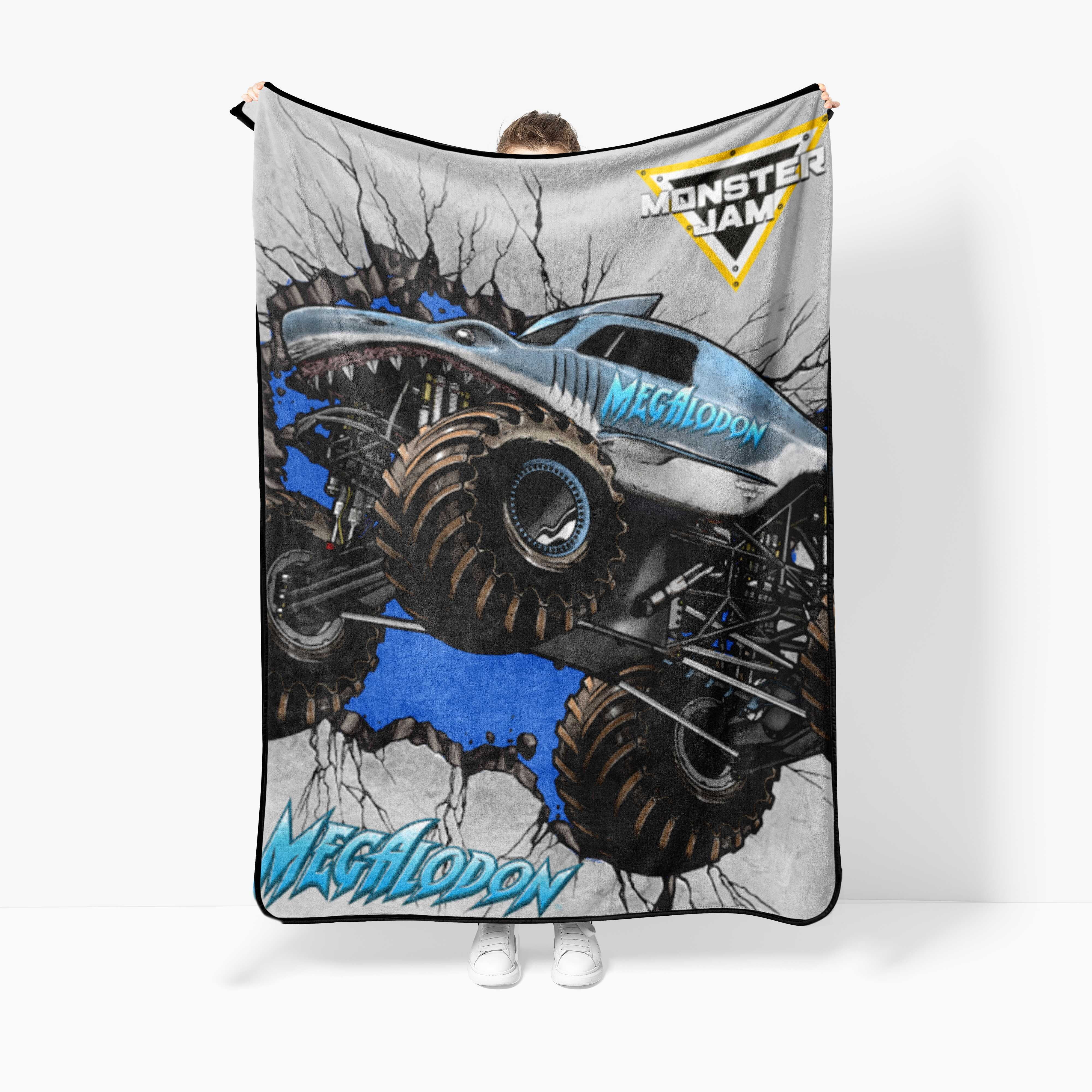 Monster Jam Megalodon Throw, 46x60, Polyester Coral Fleece,