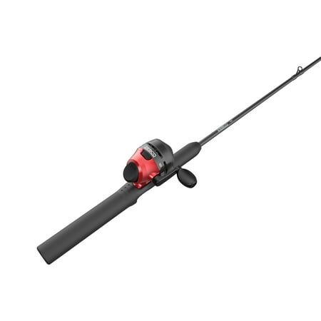 Zebco 101 Spincast Reel and Fishing Rod Combo 5-Foot 2-Piece Rod Right-Hand Retrieve Black/Red
