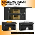 thumbnail image 3 of Metal Garage Wall Cabinet with Up-Flip Door, Garage Cabinets Wall Mounted with Adjustable Shelf, 25.6"H Metal Wall Cabinets for Garage Basement Pantry (Assembly Required, Black), 3 of 9