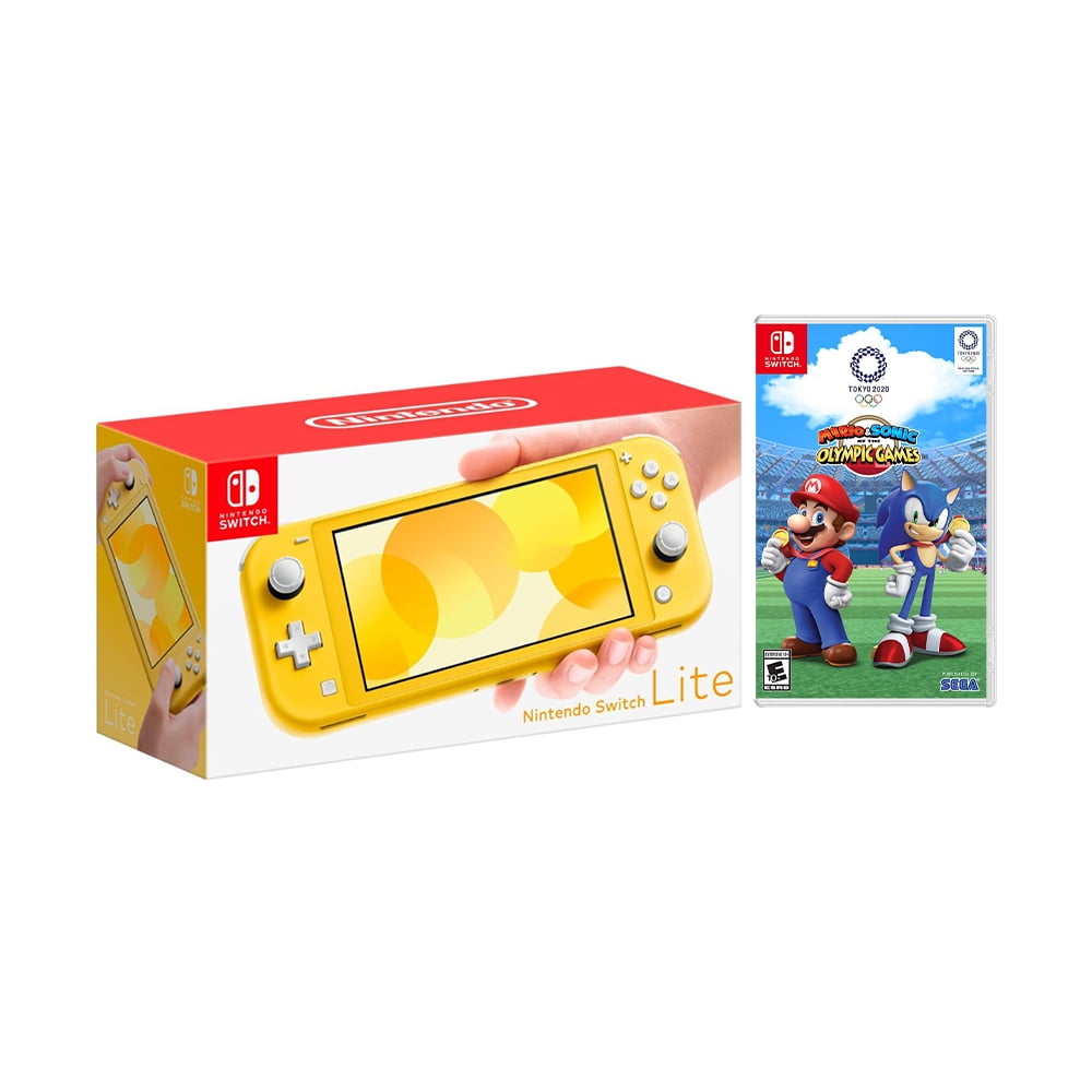 Nintendo Switch Lite Yellow Bundle with Mario & Sonic at the