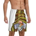 thumbnail image 2 of Fotbe Fishing Gnome Fisherman Pajama Shorts for Men, Men's Pajama Bottoms, Sleepwear,Short Pajama Pants-3X-Large, 2 of 9