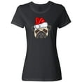 thumbnail image 3 of Inktastic Christmas Pug Dog Santa Women's T-Shirt, 3 of 5