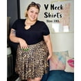 thumbnail image 3 of CASSIE LIZ Plus Size Tops 3X Summer Womens Shirts Black V Neck Fashion Short Sleeve Tee Loose Fit Tunics Spring Blouses Casual Pullover 3XL 22W 24W, 3 of 5