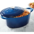 thumbnail image 2 of Crock-Pot Artisan 7-Quart Cast Iron Dutch Oven, Sapphire Blue, 2 of 2