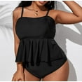 thumbnail image 3 of Trajes de baño de cintura alta de talla grande con control de abdomen de dos piezas, 3 of 3
