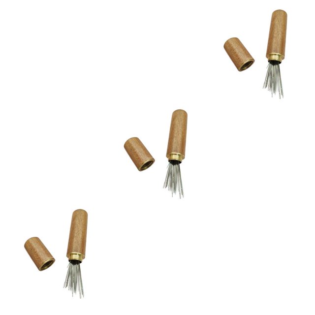 Toystoory Aguja de rosca automática de Metal, agujas de cuero para coser con ojo grande, herramientas de acolchado para bordado doméstico, Type1 NO1