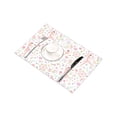 thumbnail image 3 of MKHERT Pink Ballet Dancer Ballerinas On Floral Background Placemats Table Mats for Dining Room Kitchen Table Decoration 12x18 inch,Set of 6, 3 of 4