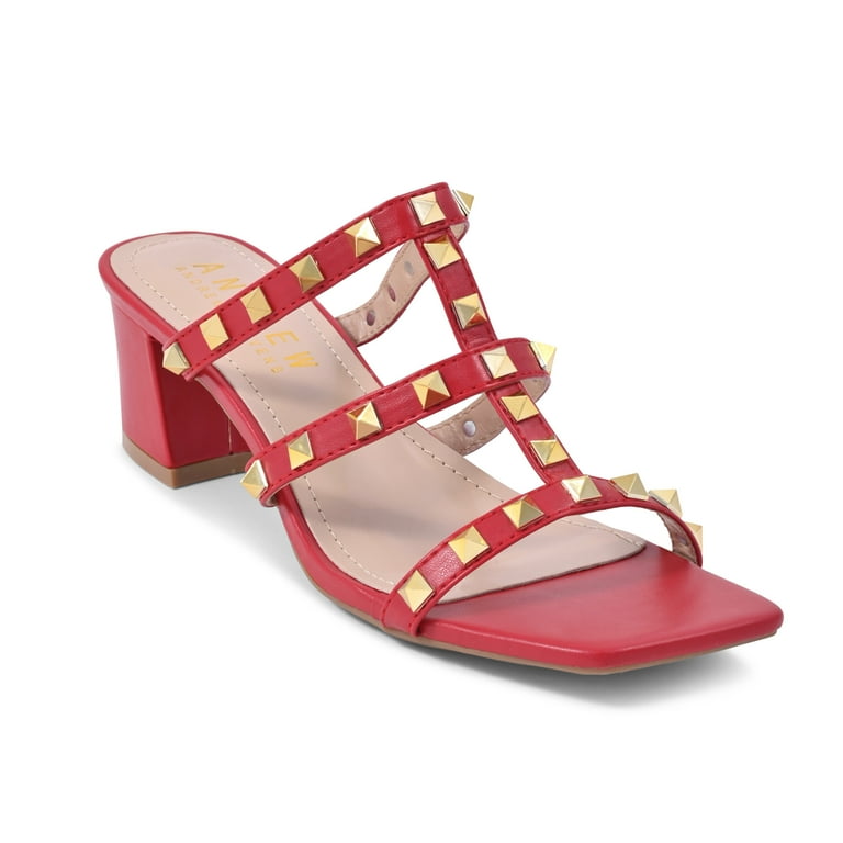 Andrew by Andrew Stevens Women s Kali Sandals Red Size 11