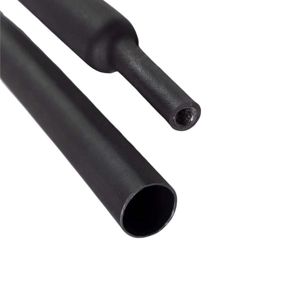 4:1 Polyolefin Heat Shrink Tubing - 1" Inside Diameter - Single Wall - 4' Long Stick - Black